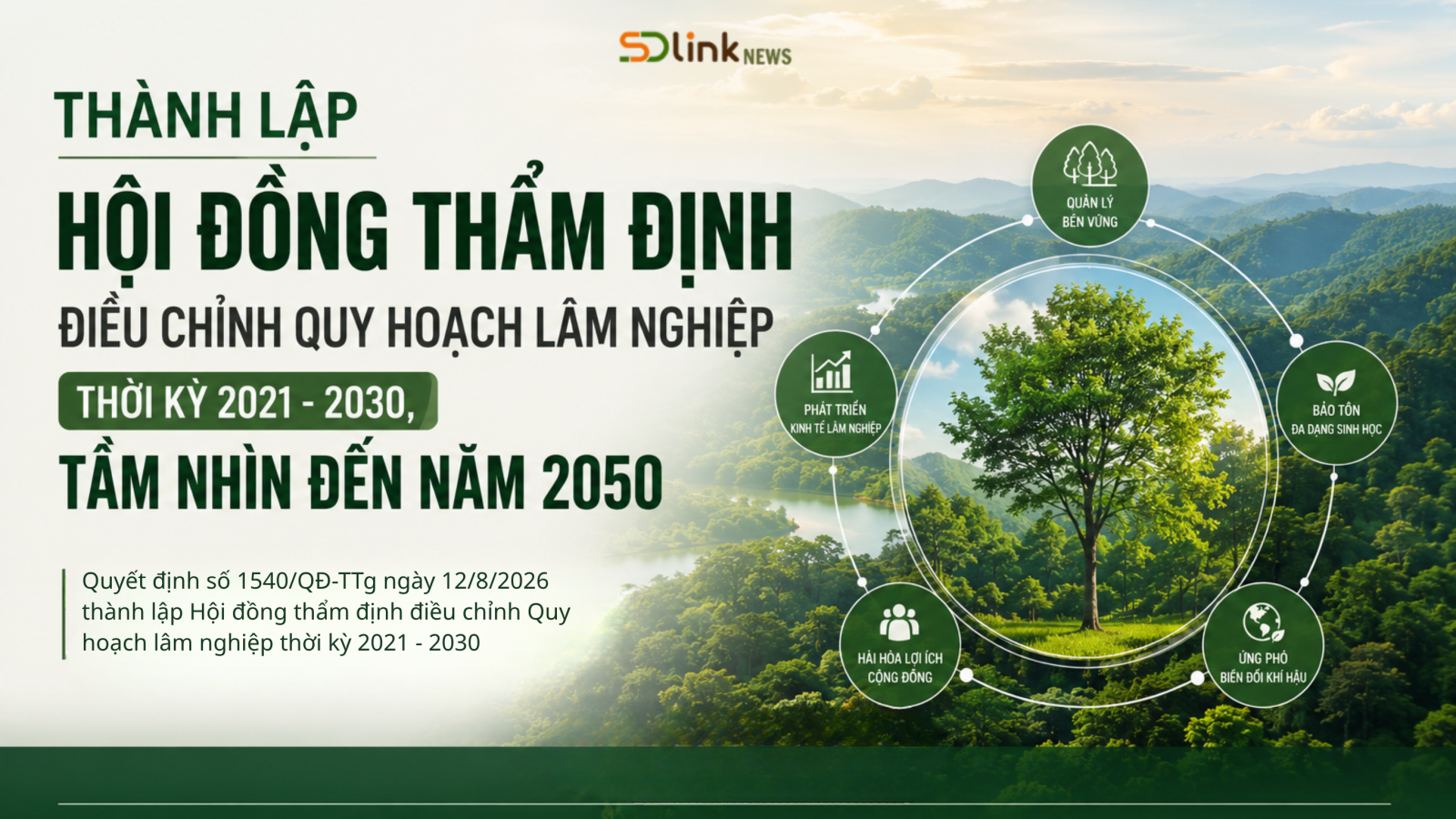 Ảnh chính Thành lập Hội đồng thẩm định điều chỉnh Quy hoạch lâm nghiệp thời kỳ 2021 - 2030, tầm nhìn đến năm 2050