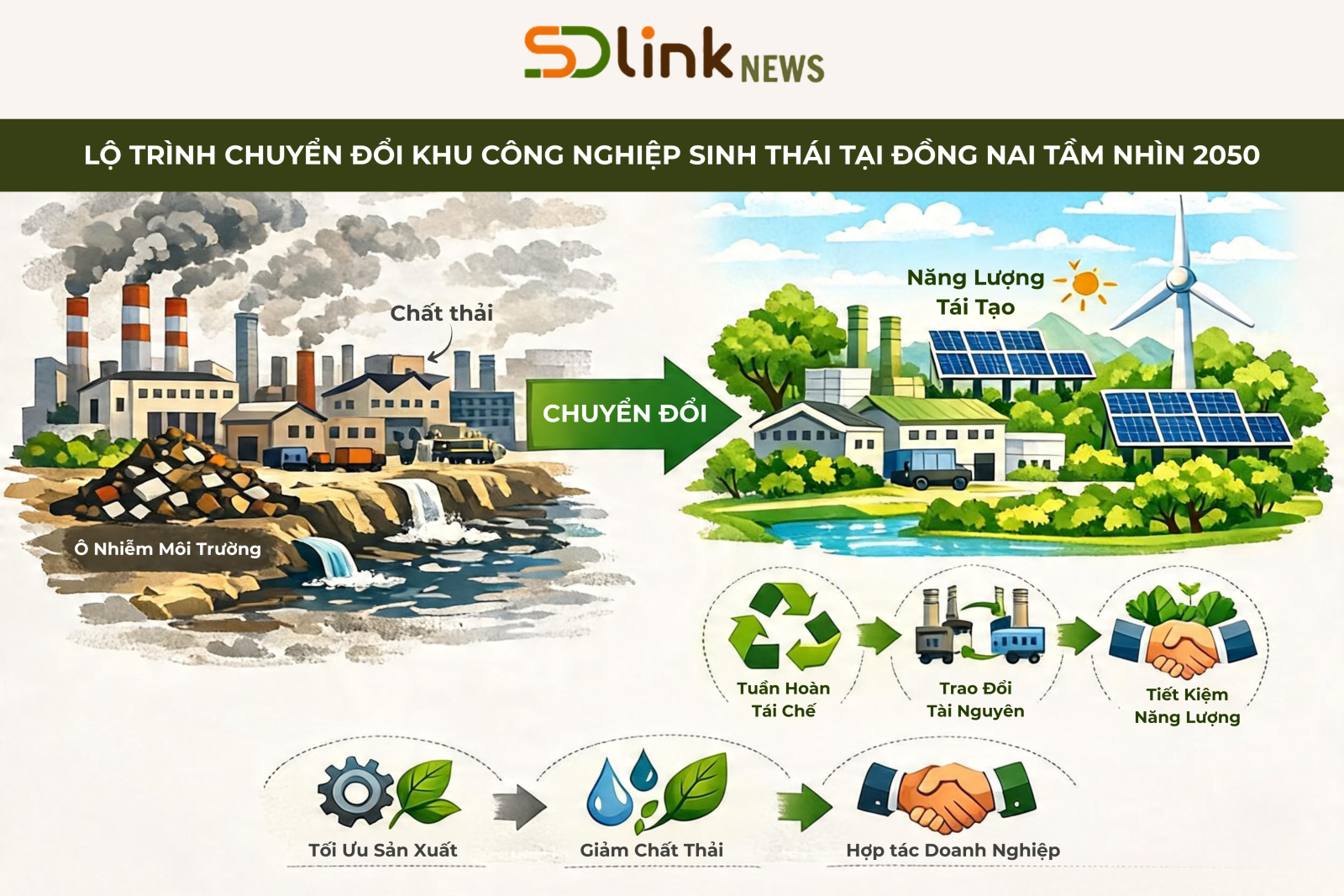 Ảnh chính Lộ trình chuyển đổi khu công nghiệp sinh thái tại Đồng Nai tầm nhìn 2050
